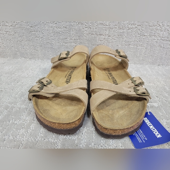 BIRKENSTOCK Mayari Unisex Size 40 US L9 M7 Brown Leather Slip On Sandals - Picture 7 of 10